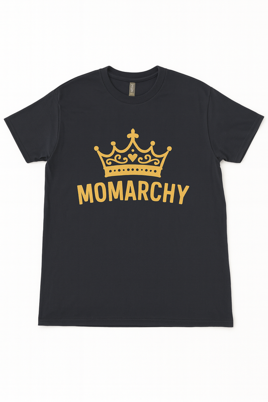 Momarchy Graphic T-Shirt - Funny Mom Shirt with Crown Design - Parenting Humor Tee - NurtureNest Co.